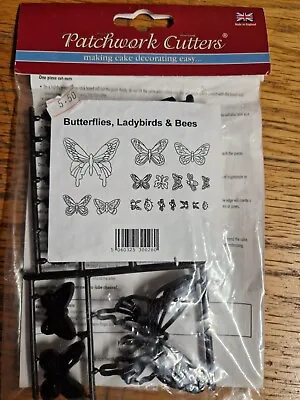 Butterflies Ladybirds And Bees Patchwork Cutter Cake Decorating Sugarcraft • £4.35