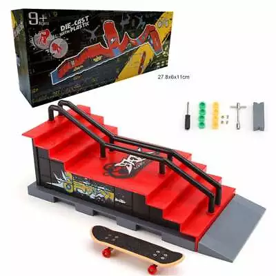 Finger Skateboard Ramp Set Mini Fingerboard Deck Truck Skate Ultimate Park Toy • $20.89