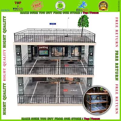 1:18 Scale 3-Tiers Model Car Display Case With Parking Lot Scene For Sports Car • $121.46