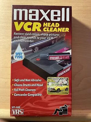 Maxell VCR Head Cleaner  Camcorder Compatible VHS VP-200 In Box • $9