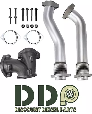 Turbo Diesel Exhaust Y-Pipe & Bellowed Up-Pipes For 1999-2003 Ford 7.3L • $109.95