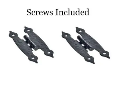 4 Black Colonial Flush Surface Cabinet H-Hinges-Screws Included Hammered Finish • $9.78