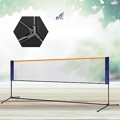 Portable 20ft Badminton Net Indoor Outdoor Volleyball Training Court Sports Tool • $53