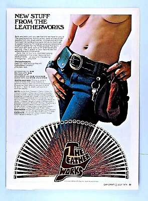 The Leatherworks Girl Costa Mesa Ca. Vintage 1974 Regional Original Print Ad  • $9.95
