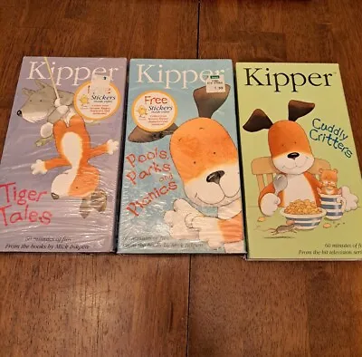 $18.15 • Buy Lot Of 3 Kipper The Dog VHS Tapes Pools Parks Picnics Tiger Tales Cuddly 2001