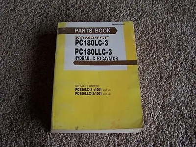 Komatsu PC180LC-3 PC180LLC-3 1001- Hydraulic Excavator Parts Catalog Manual • $146.30