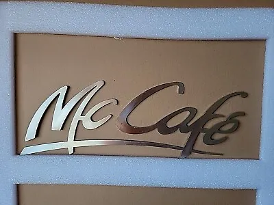 Vintage Original McDonalds Metal McCafe Store Sign McDonald's 16  X 5.5  • $70