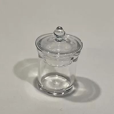 Miniature 1:12 Scale Artisan Clear Glass Jar With Cover By Phil Grenyer • $11.99