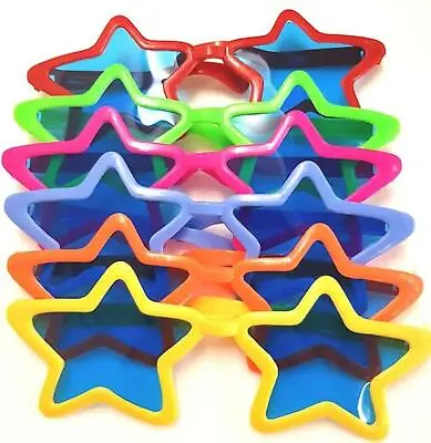 Jumbo Star Novelty Glasses - Retro Clown Funny Fancy Dress Giant Assorted Colour • £4.45