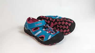 Kamik Mantaray Kids Sandal Shoe Size 1 Blue Pink • £12.67