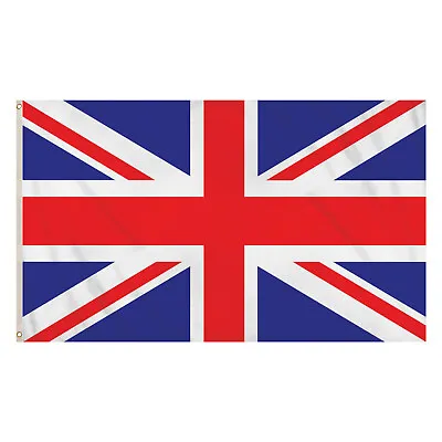 5X3FT Union Jack Large Flag Brass Eyelets Double Stitch Edge UK Great Britain • £5.99