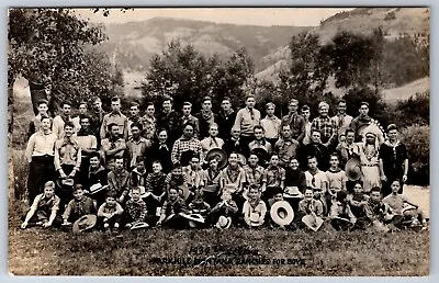 Big Fork MT~Parkhill Montana Ranches For Boys~Cowboys & One Indian~1939 RPPC • $18