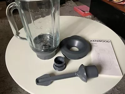 Kenwood Chef Blender Attachment KAH358GL Lightly Used Thermoresist Glass Jug • £45