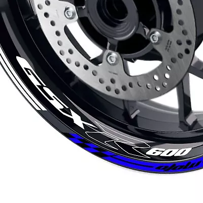 For Suzuki GSXR 600 16 17 18 19 20 21 17 Inch Blue Rim Decal Wheel Stickers AA02 • $44.78