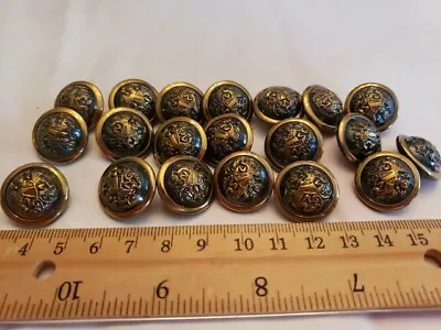 20 Vintage METAL COAT OF ARMS KNIGHTS SHEILDS 16MM Jacket Blazer Buttons SHANKS • $12