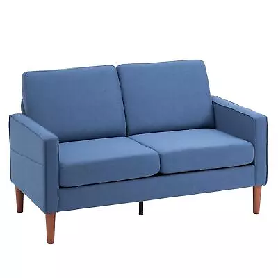 2 Seat Sofa Couch Lounge Chair Solid Wood Frame With Comfy Cushion Living Room • $199.89