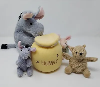 Winnie The Pooh And Friends Classic Honey Bear Set - 4 Teddy Bears  & Honey Bowl • $20