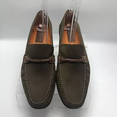 Mezlan Driving Loafes Brown Suede Shoes Brown- 9.5M   (C) • $59.99