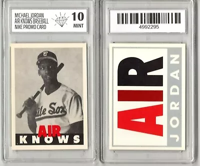 $12.95 • Buy MICHAEL JORDAN 1990's PROMO NIKE  AIR KNOWS BASEBALL CARD 10 MINT
