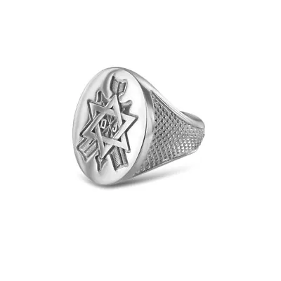 Order Of The Secret Monitor Masonic Ring - Solid Silver Hallmarked Heavy Weight • £75