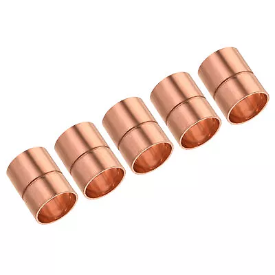 5pcs Straight Copper Coupling Fittings 1/2 Inch ID Welding Joint For HVAC • $12.59