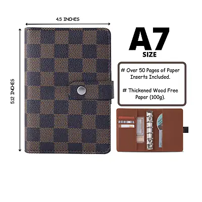 💗 Luxury Checkered Agenda Binder Planner Journal Notepad Gift A7 • $32.89