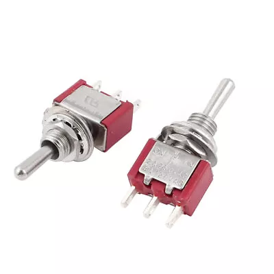 2 Pcs SPDT ON/Off/ON 6mm Thread Toggle Momentary Switch 2 Way Return 3 Position • $7.80