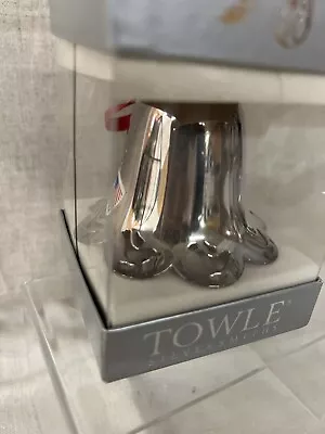 Towle Silversmiths 1992 Silver Plated Pierced Annual Christmas Bell With Box • $18