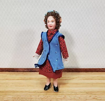 Dollhouse Miniature Porcelain Doll Modern Grandma Or Mom With Curlers 1:12 Scale • $13.99