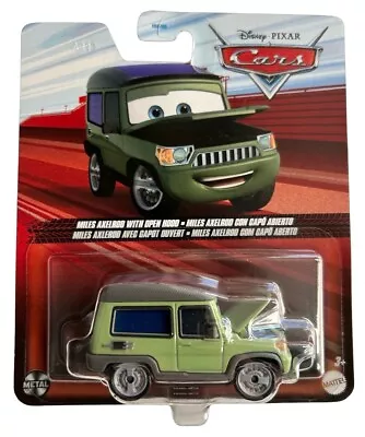 Disney Cars 2 Mattel 1:55 Diecast - MILES AXELROD WITH OPEN HOOD (2021) Y0485 • $15.99