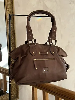 Pelle Studio Brown Pebbled Leather Handbag Slouch Hobo Purse LARGE  Duffle • $59.99