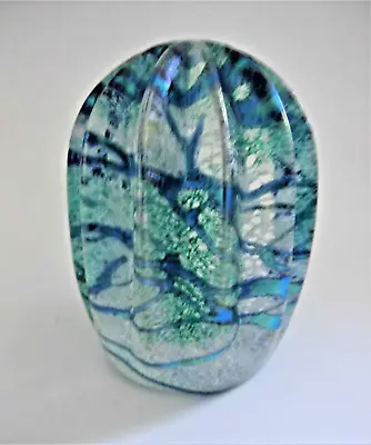Signed And Boxed 2001  Richard P Golding Okra Glass Paperweight • £45