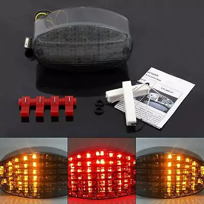 $50.99 • Buy Smoke Taillight Integrated Turn Signals For Yamaha R6 YZF600R Vstar 1100 Custom