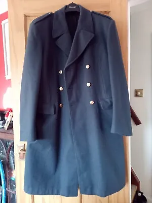 Mens Military Naval Wool Greatcoat - Blue/Grey By RAPPSON. EXCELLENT CONDITION • £55