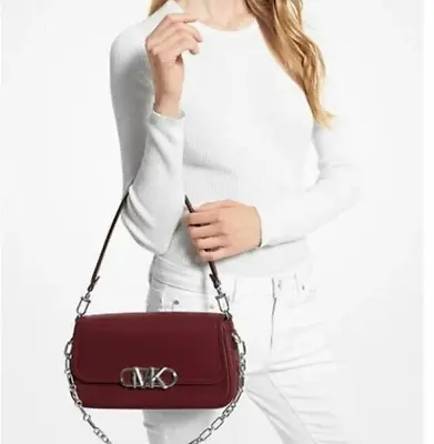 Michael Michael Kors Parker Convertible Pouchette Shoulder Bag Merlot • $130.09