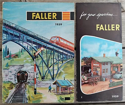 Faller Katalog 1959 CH Auf Deutsch With English Leaflet Catalogue Model Railways • £42.50