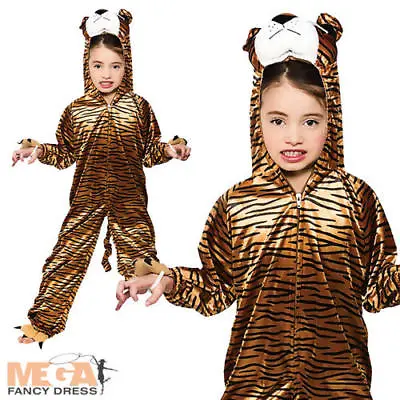 Tiger Kids Fancy Dress Storybook Zoo Animal Boys Girls Book Day Costume Outfit • £12.99