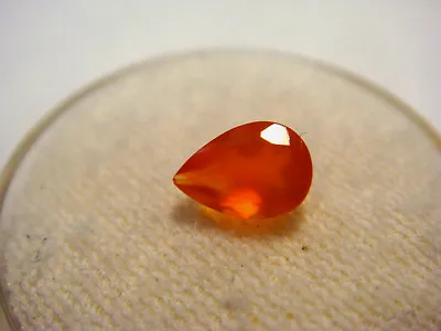 Fire Opal From Mexico 7 Mm X 5 Mm Pear Cut 0.80 Carats Natural Faceted Opal • $9.95