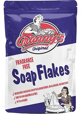 Granny's Fragrance Free Soap Flake Loundry Household Cleaner Vegan Friendly 425g • £5.94