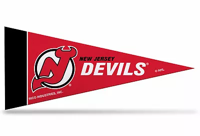 New Jersey Devils NHL Mini Pennant 9 X4  New Felt Made In USA • $2.49