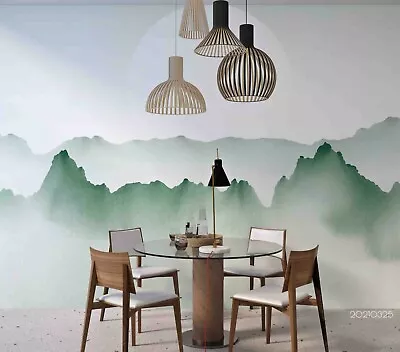 3D Watercolor Mountain Ink Self-adhesive Removable Wallpaper Murals Wall 220 • $38.60