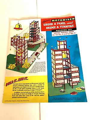 KENNER GIRDER & PANEL And BRIDGE & TURNPIKE BUILDING SET INSTRUCTIONS No. 8 & 9 • $17.99