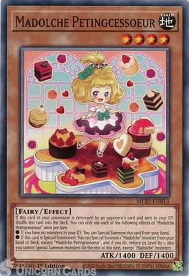 £0.99 • Buy MP20-EN013 Madolche Petingcessoeur Common 1st Edition Mint Yu-Gi-Oh! Card