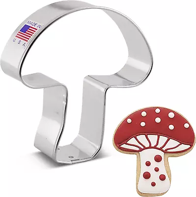 Mushroom Cookie Cutter 3.25  Made In USA By Ann Clark • $15.77