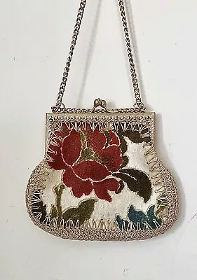 Vintage Tapestry Purse Signed Italy Chain Strap • $9.99