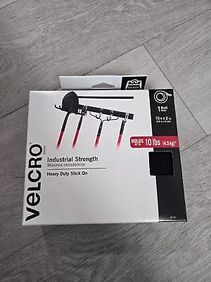 NEW SEALED Velcro Industrial Strength -Heavy Duty Stick On- Black - 15ft X 2in • $20