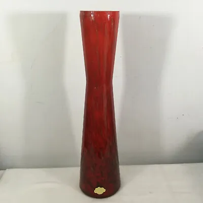Vintage 1960s Alfredo Barbini Ruby Aventurine Monumental Vase • $100