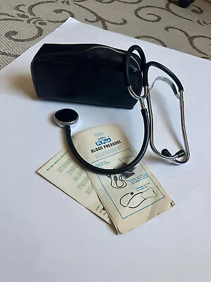 Vintage Stethoscope Piper Brace Case And Cards • $29