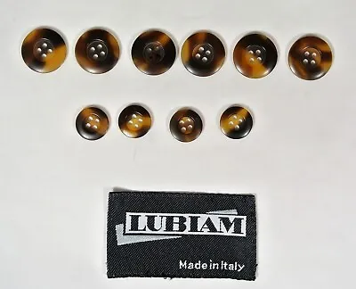 Sport Coat Blazer Set Of 10 Replacement Buttons Double Breasted Brown Horn • $7.99