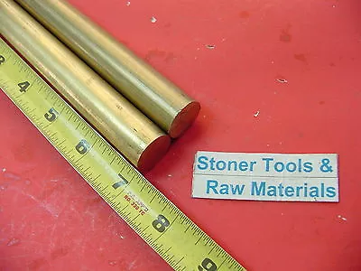 2 Pieces 3/4  C360 BRASS SOLID ROUND ROD 7  Long Lathe Bar Stock .750  OD H02 • $26.49